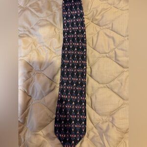 Tom James 100% Silk Made in The USA Tall Man Black Navy Gold Red Men’s Tie